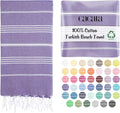Cacala Lightweight and Thin Turkish Beach Towel 100% Cotton Sand-Free and by CACALA