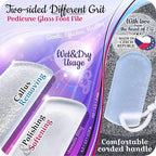 GLADZY Czech Glass Foot File Callus Remover – Double Sided Etched, Different - Image 2