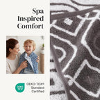 Modern Threads Classic Diamond 6-Piece 100% Cotton Towel Set – Yarn Dyed - Image 4