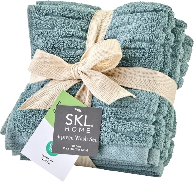 SKL Home CloudSoft Cotton Luxury 4 Pc Wash Set by SKLHomebySaturdayKnightLtd