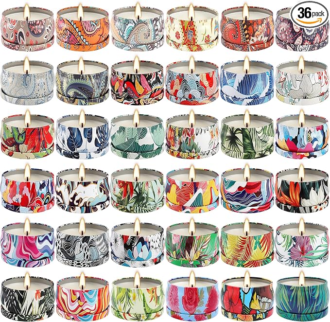 36 Pack Scented Candles Set for Home, Relaxing Stress Relief, Aromatherapy by Howemon