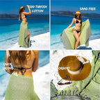RAY SILVER Turkish Beach Towel – 100% Turkish Cotton 40"x71" Quick Dry - Image 3