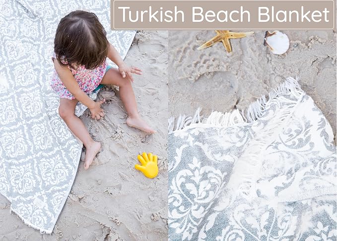 Premium Turkish Beach Towel – Lightweight, Quick Dry Beach Towel, 100% Cotton – - Image 8