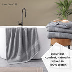 LANE LINEN 100% Long Staple Cotton Bath Sheets Set of 2 - Image 4