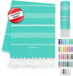 LeStoff Turkish Beach Towel 100% Organic Cotton Prewashed 38"x71" Soft Highly by 100organictowels