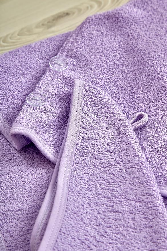 Long Cotton Hair Towel Wrap for Women 28"x11" Purple, Hair Towel Cotton - Image 4