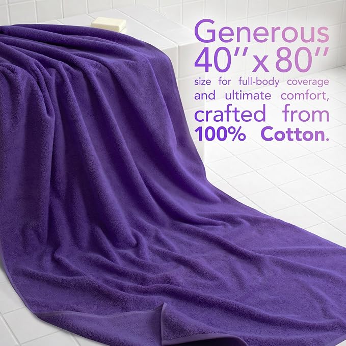 American Soft Linen 100% Cotton 600 GSM Turkish 40x80 Oversized Bath Towel Sheet - Image 2