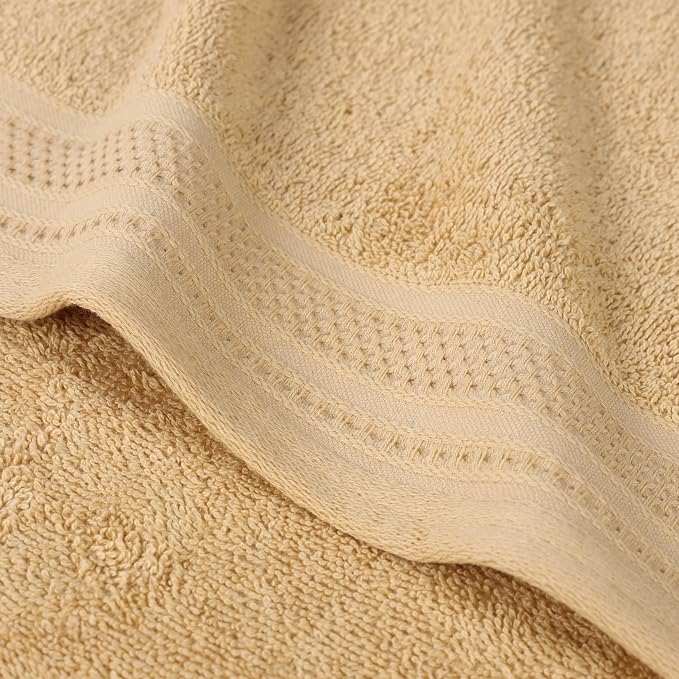 Superior Honeycomb 100% Cotton 500 GSM 12 Piece Bath Towel Set, 6 Washcloths - Image 6