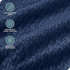 Bare Home Textured Fleece Blanket - Image 3