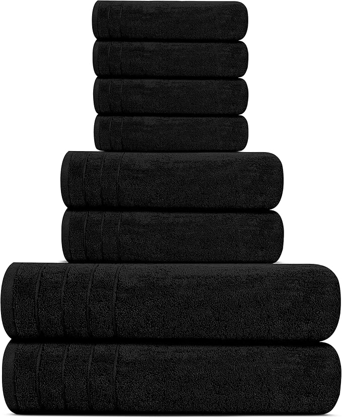 Tens Towels Pack of 8 Towels Set, 2 Extra Large Bath, 2 Hand, 4 Washcloths - Image 5