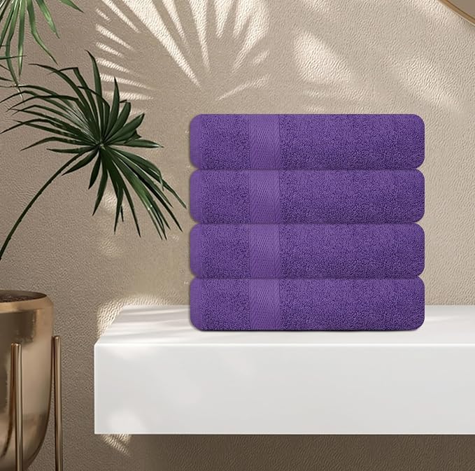 Large Bath Towels Bulk Set of 12 – 100% Cotton Terry – 24" x 50" – Quick Dry - Image 6
