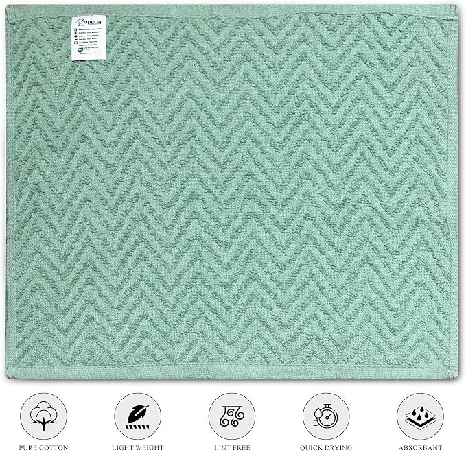 ZUPERIA Zigzag Multicolor Wash Cloths -24 Pack -12" x 12"- Highly Absorbent - Image 4