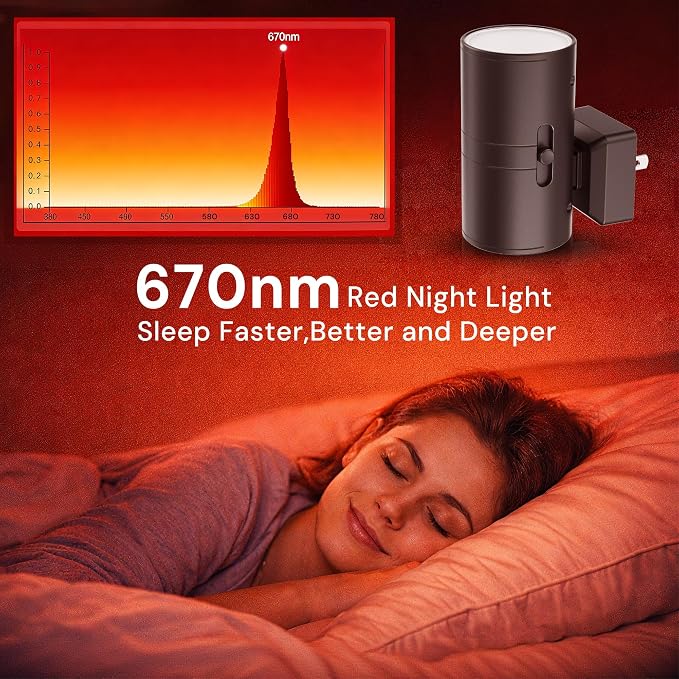 L LOHAS LED Red Night Light, Night Lights Plug into Wall, LED Night Lights - Image 2