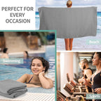 Microfiber Waffle Bath Towels, 4 Pieces, Fast Drying, Lint Free 430 GSM - Image 7
