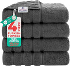 American Soft Linen Luxury 4 Piece Bath Towel Set, 600 GSM 100% Cotton Turkish by AmericanSoftLinen