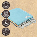 FESHKA Sand Proof Turkish Beach Towel – Oversized, Quick Dry & Lightweight - Image 4
