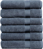Pleasant Home Bath Towels Set of 6 100% Cotton, 515 GSM | Lightweight, Soft & by PH+Pleasant+Home