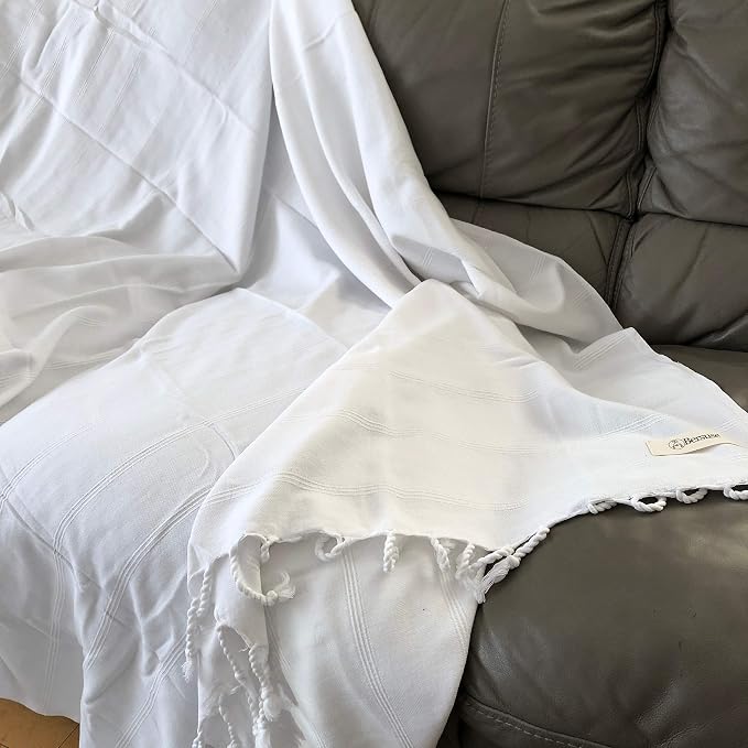 Bersuse 100% Cotton Troy XL Throw Blanket - Image 7