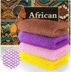 African Net Sponge Set -Premium Exfoliating Bath Scrubber by SpiralScgv