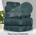 SUPERIOR Egyptian Cotton Pile 8 Piece Towel Set, Includes 2 Bath, 2 Hand - Image 5