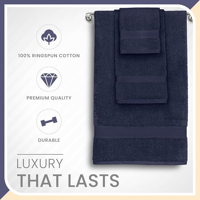 Martex 6-Piece Luxury 100% Cotton Towel Set | Quick Dry | Super Absorbent | - Image 4