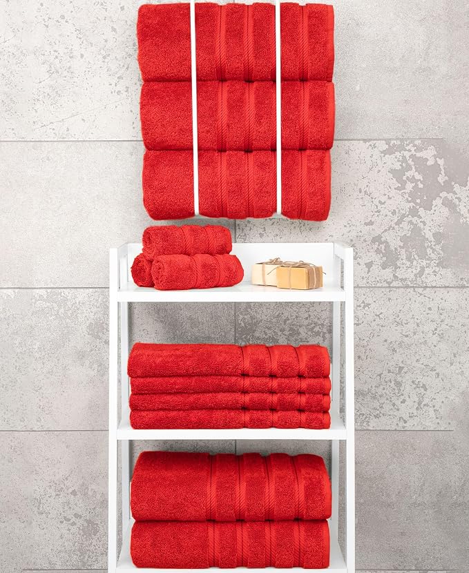 American Soft Linen Luxury 4 Piece Bath Towel Set, 600 GSM 100% Cotton Turkish - Image 7
