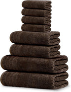 Tens Towels Pack of 8 Towels Set, 2 Extra Large Bath, 2 Hand, 4 Washcloths by TensTowels