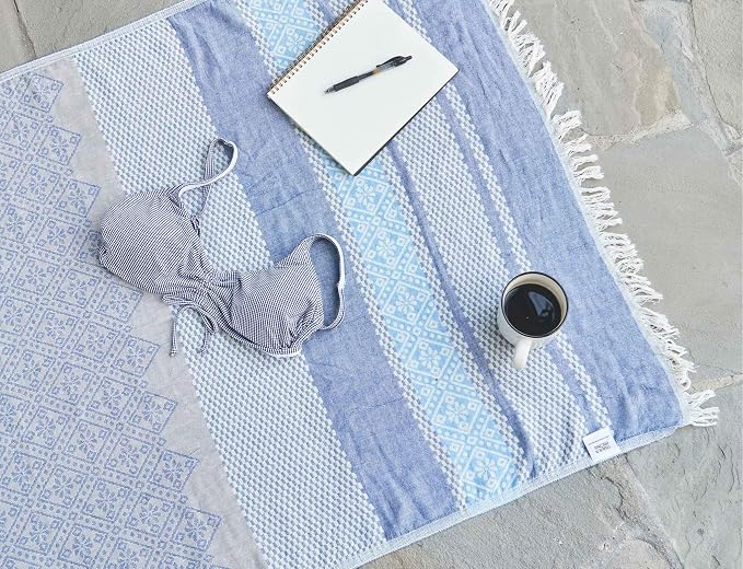 Turkish Bath Towel 100% Cotton Eco-Friendly Quick Dry Travel Sauna Spa Beach - Image 2