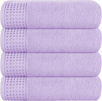 GLAMBURG Ultra Soft 4 Pack Oversized Bath Towel Set 27x54 inches, 100% Cotton by GLAMBURG