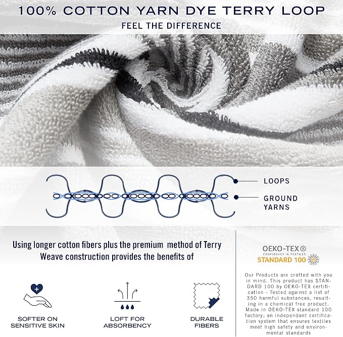 Nautica - Bath Towels, 100% Soft & Absorbent Fluffy Cotton, Highly Absorbent & - Image 4