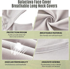 SATINIOR 3 Piece Balaclava Face Cover Sun Protection Neck Cover Summer - Image 5