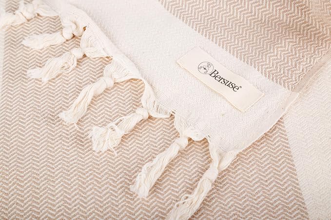 Bersuse 100% Cotton Aspendos XL Throw Blanket - Image 8