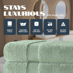 White Classic Luxury Bath Towels Set of 4 Large - Image 5