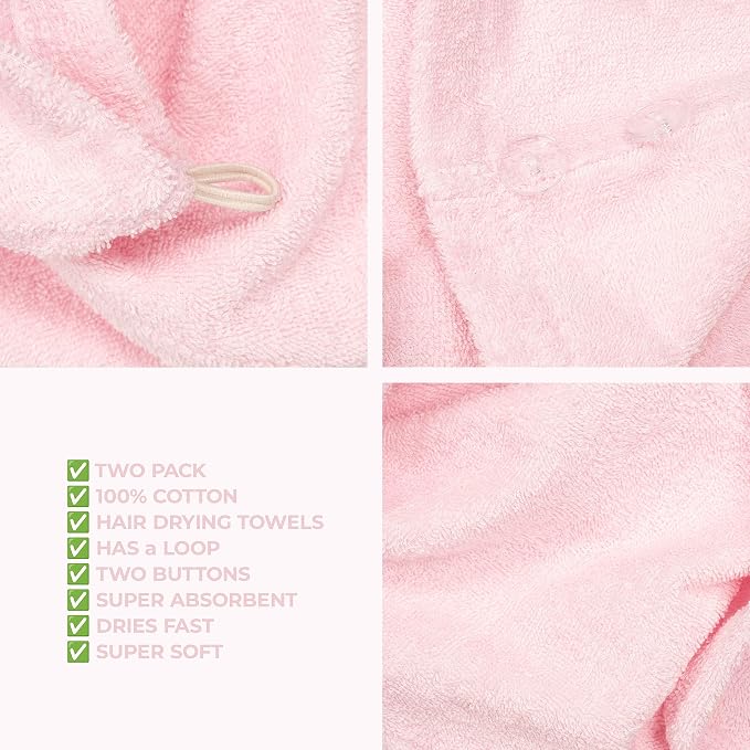 American Soft Linen 100% Cotton Hair Towels - Image 5