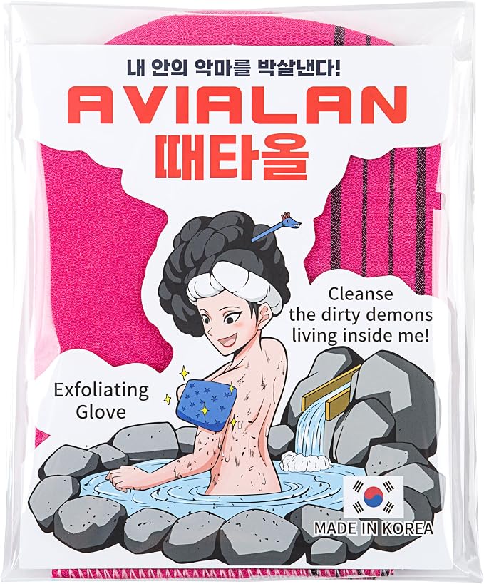 Exfoliating Glove loofah Korean Skin Care face Lip Body Scrub Body wash Dry by Unknown