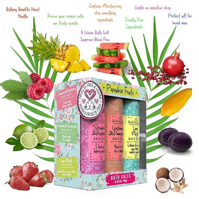 Bath Salts for Women – Relaxing Spa & Foot Soak – Bella & Bear Paradise Fruits - Image 7