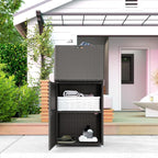 Outsunny Outdoor Towel Rack & Pool Storage Cabinet/Hot Tub Accessory Storage - Image 8