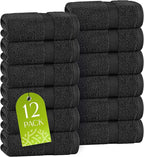 White Classic Black Washcloths Set by WhiteClassic