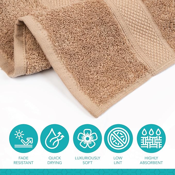 Pleasant Home Bath Towels Set of 6 100% Cotton, 515 GSM | Lightweight, Soft & - Image 3