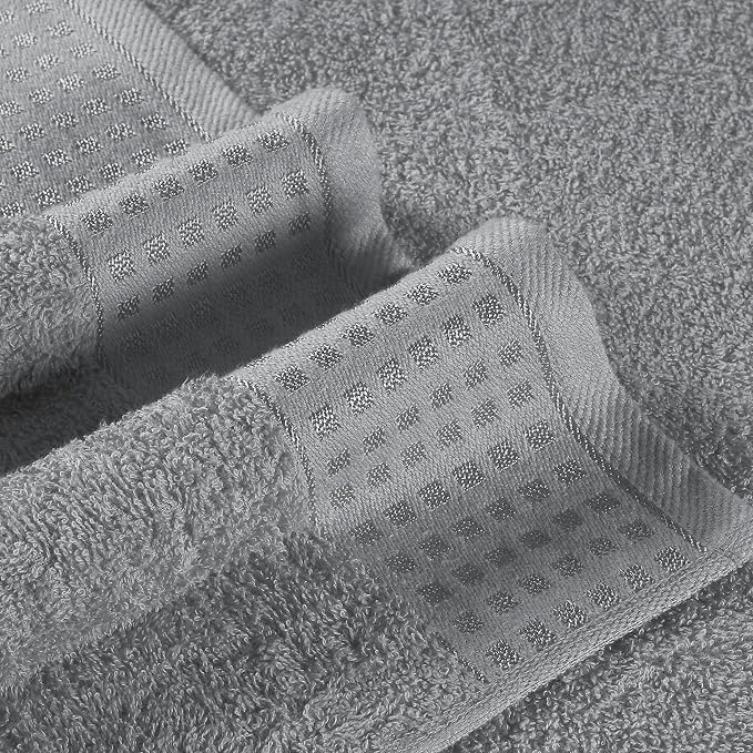 GLAMBURG 100% Cotton Ultra Soft 6 Pack Towel Set, Contains 2 Bath Towels 28x55 - Image 2