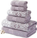 Modern Threads Monroe 6-Piece 100% Cotton Towel Set – Reversible Yarn Dyed by ModernThreads