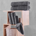 Hawmam Linen Grey 6 Piece Bath Towels Set - Image 5