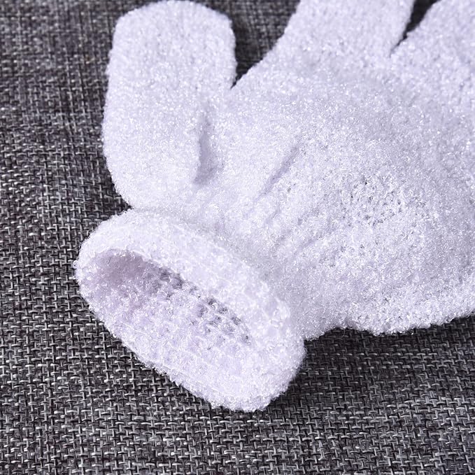 Hotop 4 Pairs Shower Gloves Scrubbing Gloves Dual-Sided Exfoliating Glove Body - Image 4