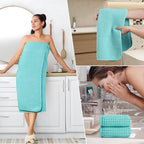 POLYTE 430 GSM Microfiber Quick Dry Lint Free Oversize Bath Towel Set, 6 Piece - Image 5