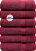 KAHAF COLLECTION 100% Cotton Bath Towels, 24x48 Pack of 6 Towels, Quick Dry by KAHAF+COLLECTION