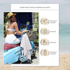 Cacala Lightweight and Thin Turkish Beach Towel 100% Cotton Sand-Free and - Image 5