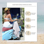 Cacala Lightweight and Thin Turkish Beach Towel 100% Cotton Sand-Free and - Image 5