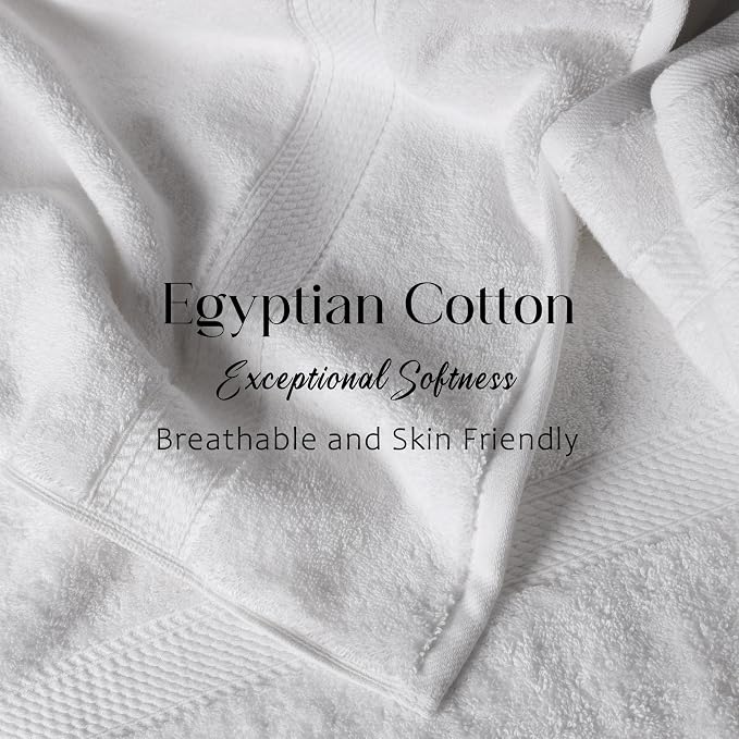 Superior Solid Egyptian Cotton Bath Towel Set - Image 5