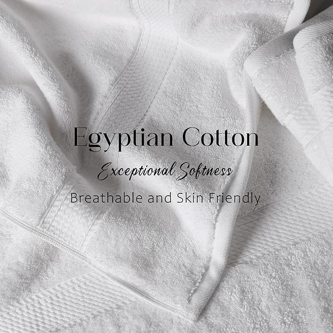 SUPERIOR Egyptian Cotton Pile 6 Piece Towel Set, Includes 2 Bath, 2 Hand - Image 5