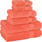 Cotton Paradise 6 Piece Towel Set, 100% Cotton Soft Absorbent Turkish Towels - Image 5